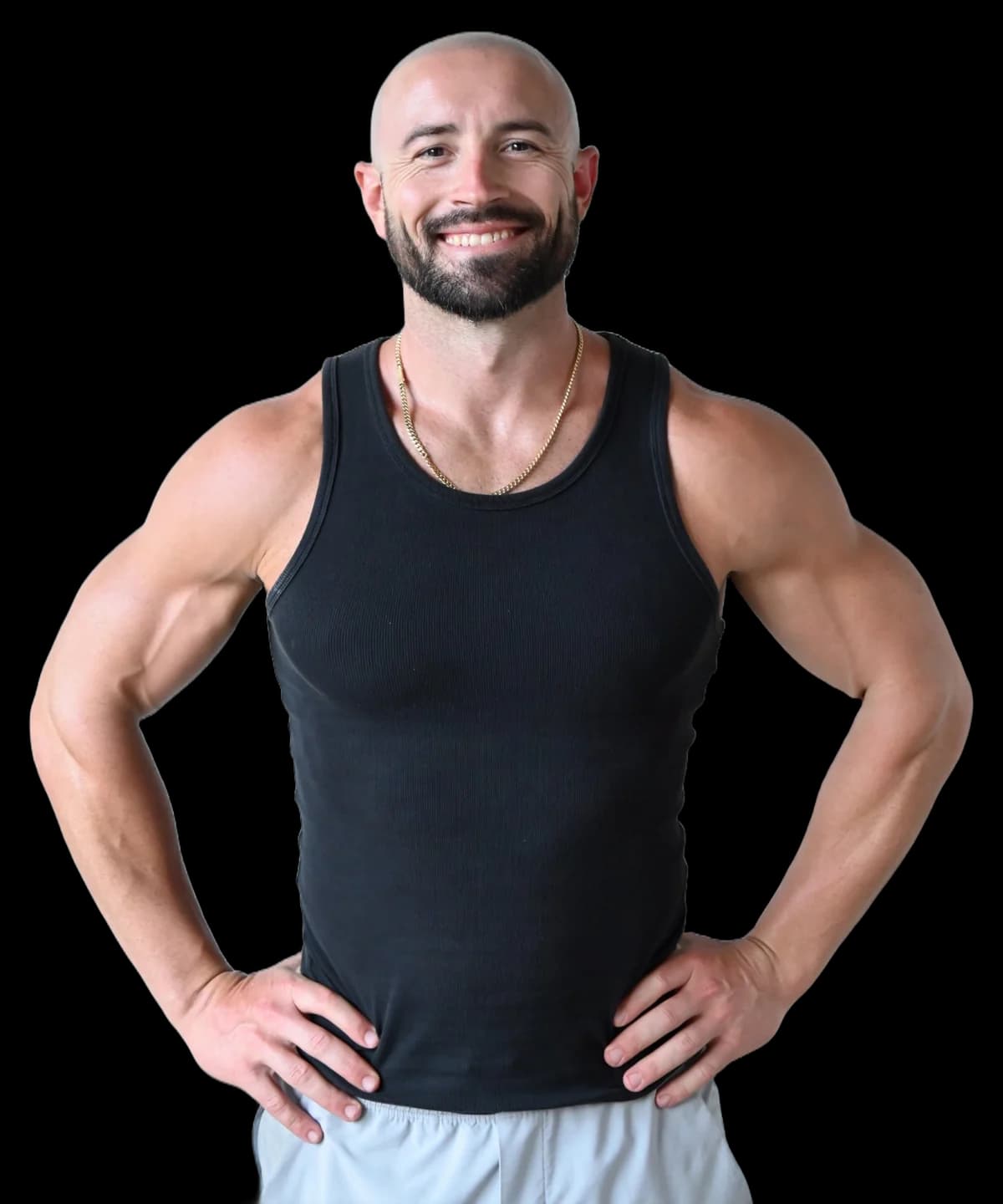 Christian Beck standing with hands on hips, smiling
